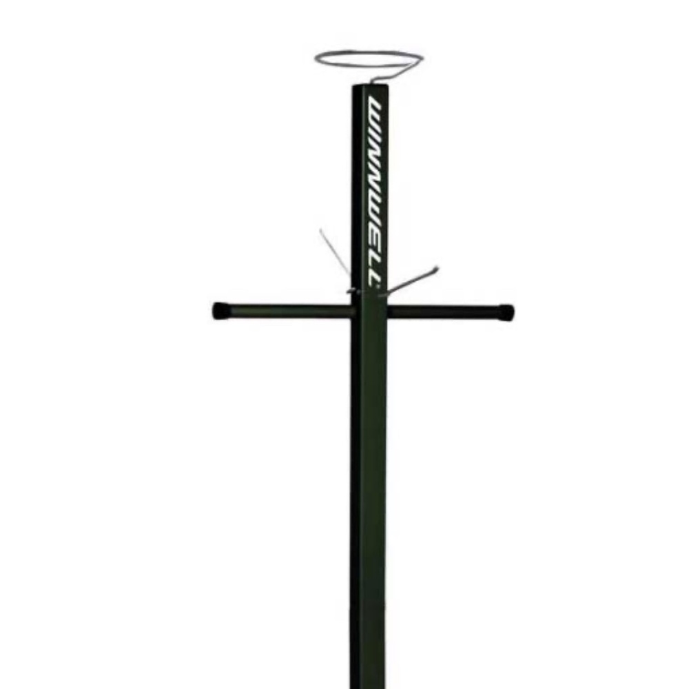 NECKLACE OR SCARF STAND, BLACK STEEL, 3 LONG RODS, 2 SHORT RODS, 1 ROUND HOLDER - Picture 4 of 5